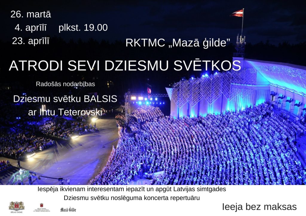 Radošās nodarbības ar Intu Teterovski “Atrodi sevi Dziesmu svētkos”